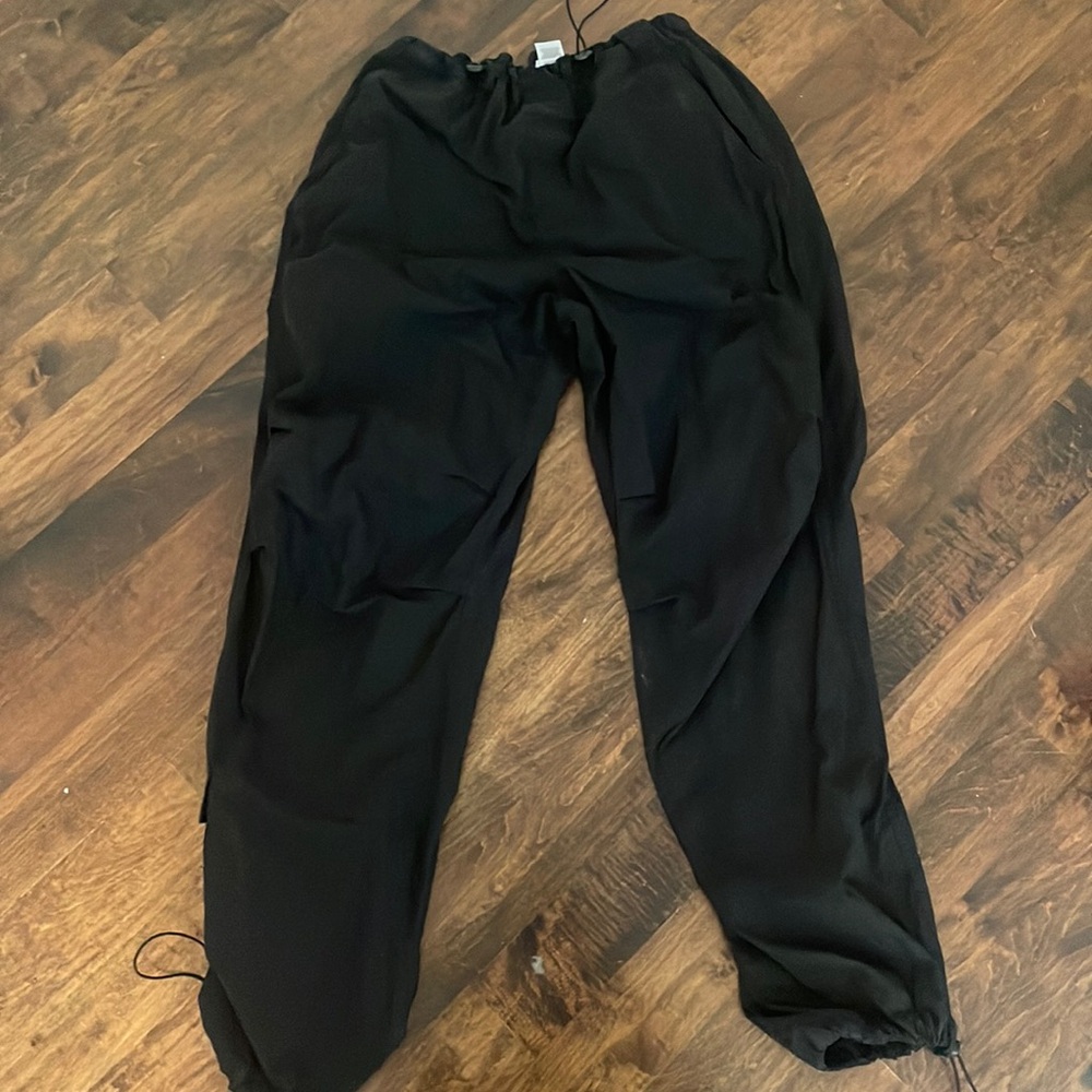 Garage Black Parachute Pants